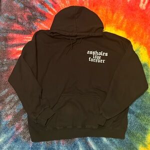 Assholes Live Forever Graphic Logo Black XXL Hoodie
